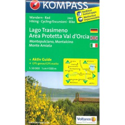 Kompass 2463 Lago Trasimeno, Val d'Orcia 1:50 000 turistická mapa