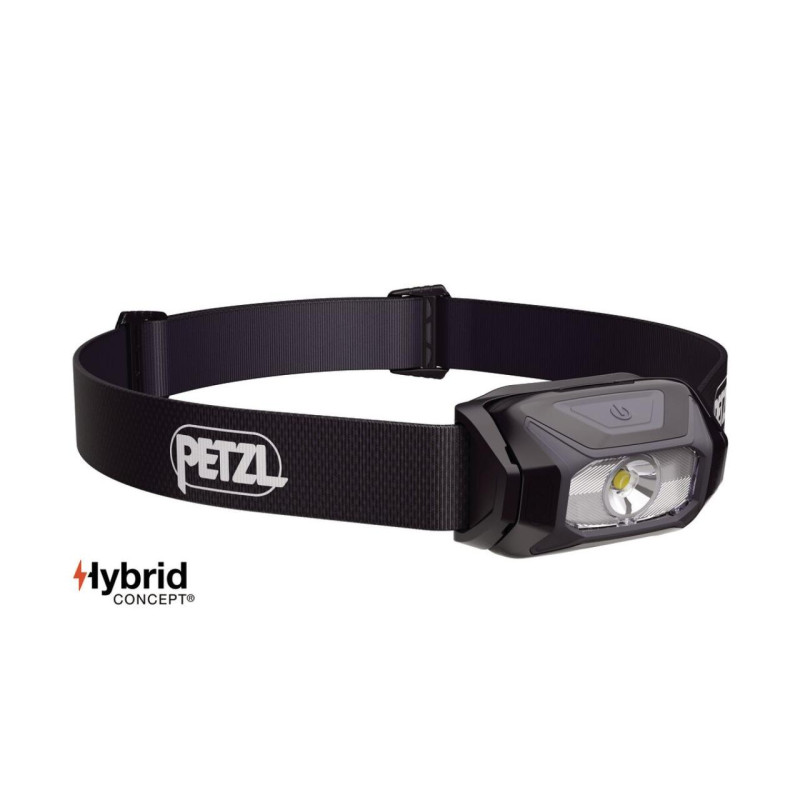 Petzl Tikkina Hybrid celovka na baterie   kompatibilni s dobijecim akumulatorem cerna