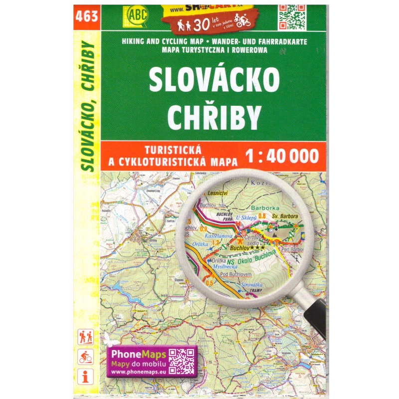 SHOCart 463 Slovacko, Chriby 40 000 turisticka mapa