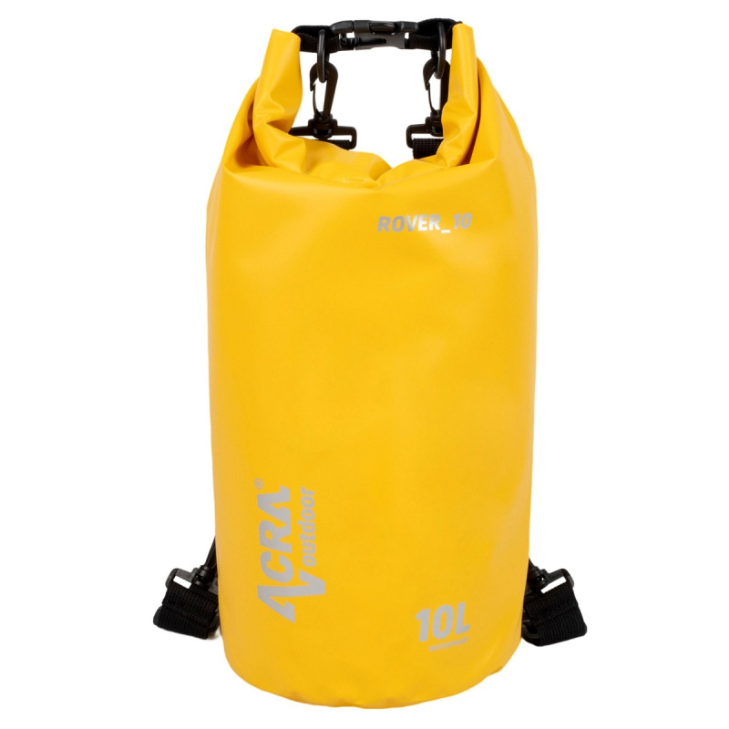 Acra Vodeodolny lodni vak ROVER 10L BA10 z odolneho PVC s ramennimi popruhy zluty