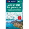Kompas 104 Alpi Orobie, Bergamasche, Valle Brembana, V. Seriana 50 000 turisticka mapa
