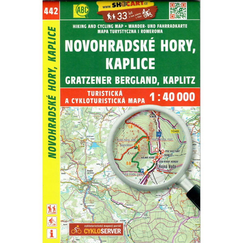 SHOCart 442 Novohradske hory, Kaplice  40 000 turisticka mapa