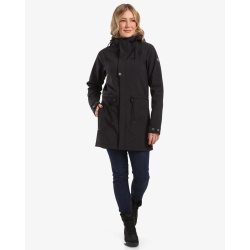 Kilpi Lasika-W cerna WL0136 damsky vodeodolny softshellovy zatepleny kabat 6