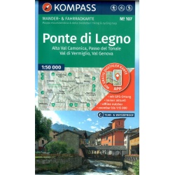 Kompas 107 Ponte di Legno, Alta Val Camonica, Paso del Tonale 50 000