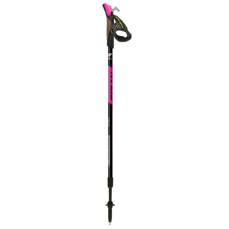 Fizan NW Speed ruzova pink dvoudilne nordic walking hole bez odpruzeni