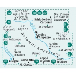 Kompas 654 Cortina d Ampezzo, Dolomiti Ampezzane 25 000 Oblast
