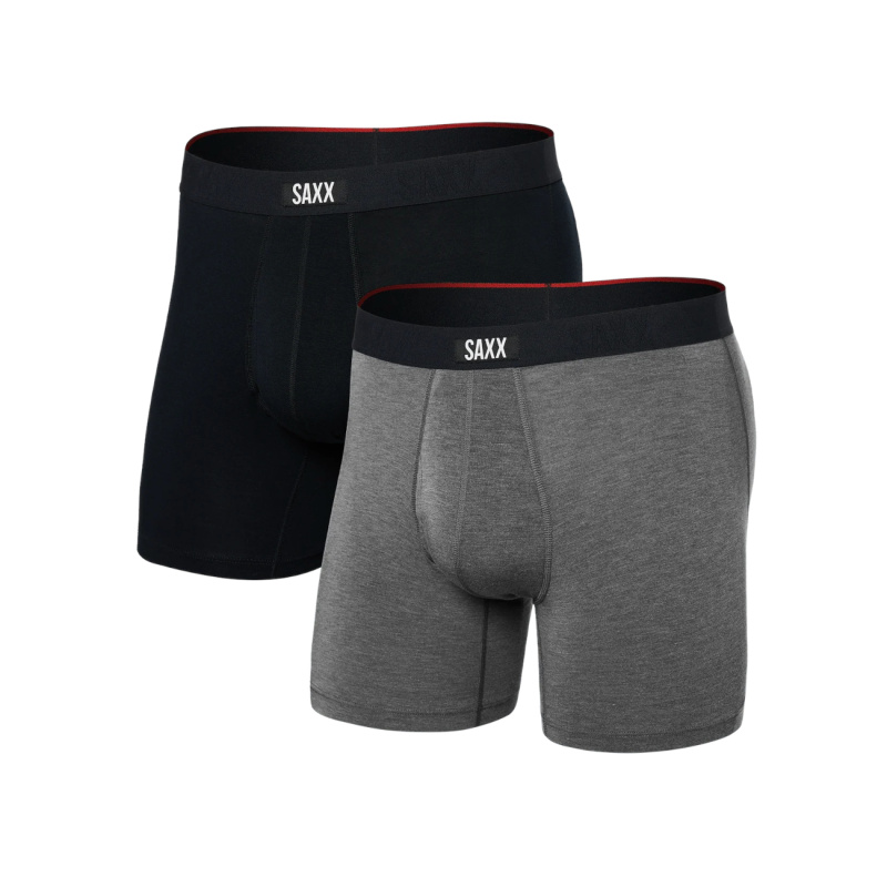Saxx Vibe Xtra Soft Comfort Trunk 2pack black/dark grey funkcni boxerky sada 2 ks