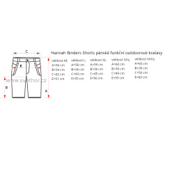 _Hannah Binders Shorts pavement/raven panske funkcni outdoorove kratasy zmereno