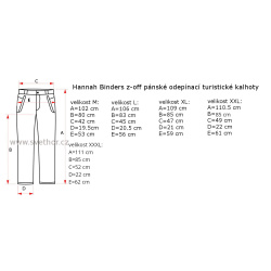 _Hannah Binders zip off pavement raven panske odepinaci turisticke kalhoty zmereno