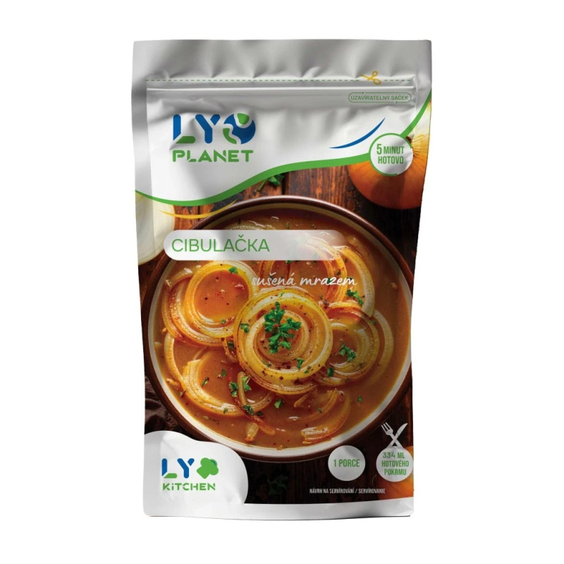 FDC Lyo Cibulacka 34 g mrazem susene jidlo polevka na cesty 1 porce
