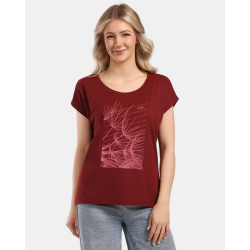 Kilpi Arony-W tmave cervena 1L0304 damske funkcni outdoorove triko kratky rukav 1