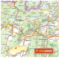 SHOCart 705 Mala Fatra 25 000 turisticka mapa Oblast