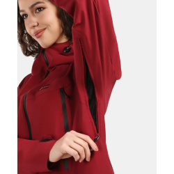 Kilpi Ayra-W tmave cervena 1L0108 damska delsi vodeodolna vetruodolna bunda / kabat 3