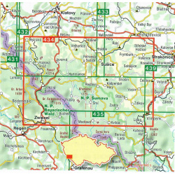 SHOCart 435 sumava, zeleznorudsko, Povydri, Churanov 40 000 turisticka mapa oblast