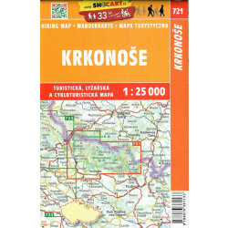 SHOCart 721 Krkonose 25 000 turisticka cykloturisticka lyzarska mapa1