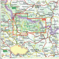 SHOCart 721 Krkonose 25 000 turisticka cykloturisticka lyzarska mapa oblast