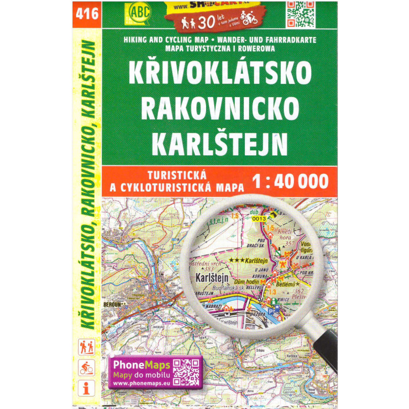 SHOCart 416 Krivoklatsko, Rakovnicko, Karlstejn 40 000 turisticka mapa