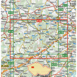 SHOCart 416 Krivoklatsko, Rakovnicko, Karlstejn 40 000 turisticka mapa oblast
