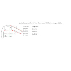 _Lasting Belo tmave hneda 7777 panske funkcni triko dlouhy rukav 100% Merino vlna zmereno