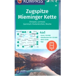 Kompas 25 Zugspitze Mieminger Kette 50 000