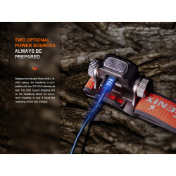 Fenix HM65RT V 20 cerna nabijeci celovka USB dobijeni vymenny akumulator vodotesna 7