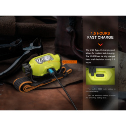 Fenix WH23R pracovni celovka s internim dobijecim akumulatorem Li-pol 2000 mAh 11