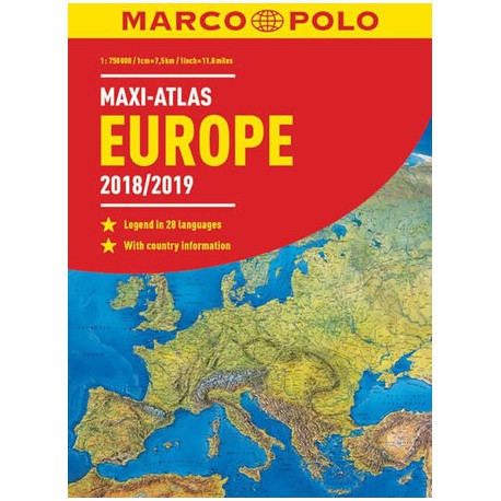 Marco Polo Evropa 1:750 000 Maxi Atlas autoatlas