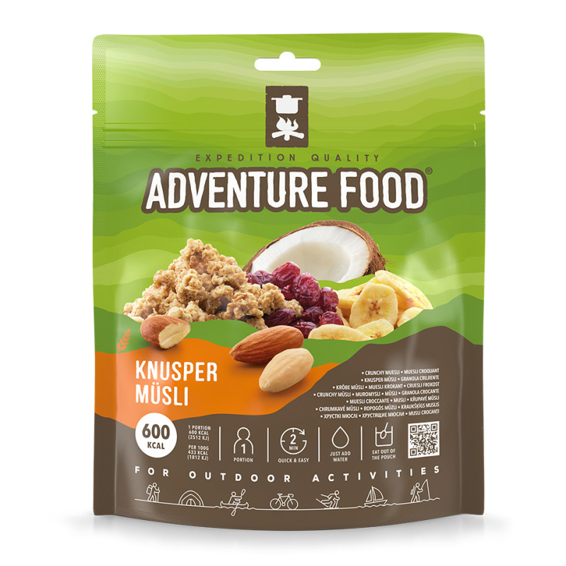 Adventure Food Krupave Musli s mlekem a ovocem 1 porce dehydrovane jidlo