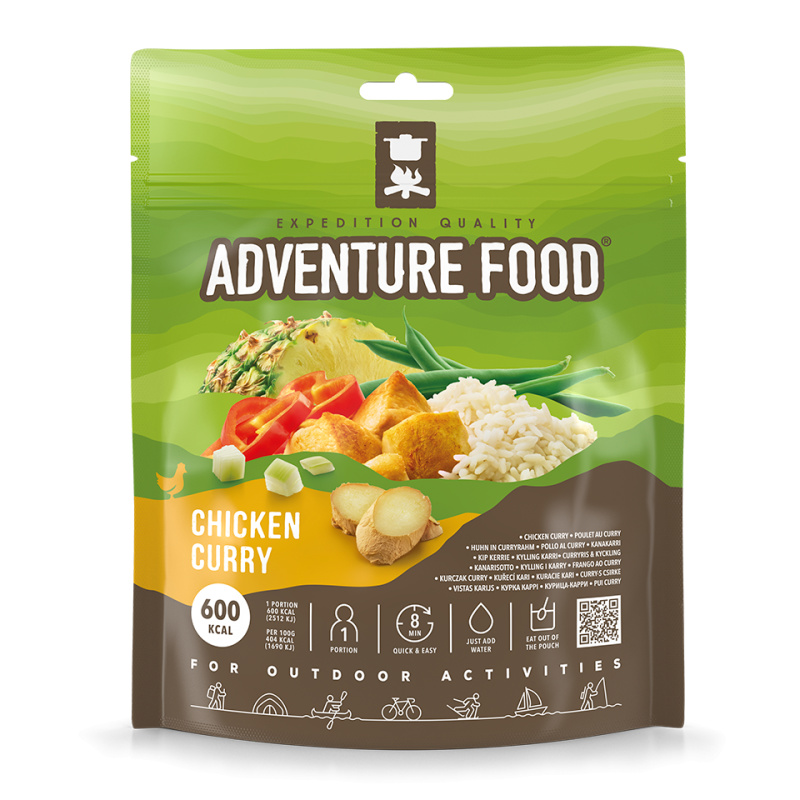 Adventure Food Chicken Curry Kure kari s ryzi 1 porce dehydrovane jidlo