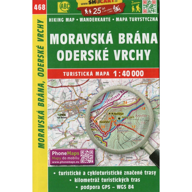 SHOCart 468 Moravska brana, Oderske vrchy 40 000 turisticka mapa