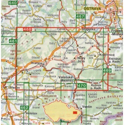 SHOCart 468 Moravska brana, Oderske vrchy 40 000 turisticka mapa oblast