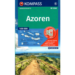 Kompas 2260 Azorske ostrovy 50 000 sada 2 turistickych map