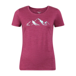 Progress Vinka Mountains ostruzinova damske triko kratky rukav 100% merino vlna