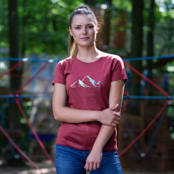 Progress Vinka Mountains ostruzinova damske triko kratky rukav 100% merino vlna 1