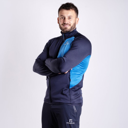 Progress Forbes cernomodra/modra panska funkcni sportovni mikina s Merino vlnou 3