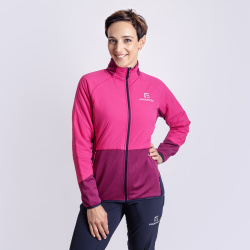 Progress Tarja fuchsie/ostruzina damska hybridni bunda s merino vlnou DWR 3
