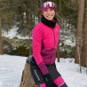 Progress Tarja fuchsie/ostruzina damska hybridni bunda s merino vlnou DWR 6