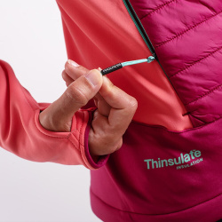 Progress Hybernia vinova/ruzova damska hybridni mikinana Thinsulate DWR 6