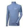 Progress Logan modrošedá pánská funkční rychleschnoucí sportovní mikina krátký zip