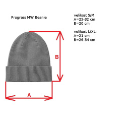 _Progres D MW Beanie sedy melir unisex funkcni sportovni cepice 100 Merino vlna zmereno