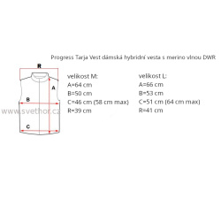 _Progress Tarja Vest fuchsie/ostruzina damska hybridni vesta s merino vlnou DWR zmereno