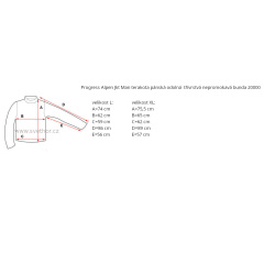 _Progress Alpen Jkt Man terakota panska odolna  trivrstva nepromokava bunda zmereno