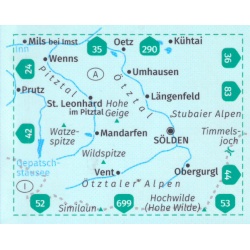 Kompas 43 otztaler Alpen 50 000 Oblast