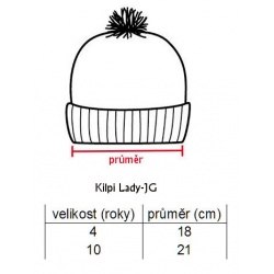 _Kilpi Lady-JG tyrkysova divci pletena cepice