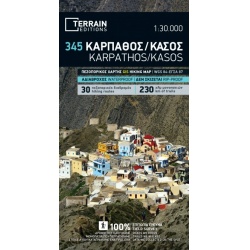 TERRAIN 345 Karpathos, Kasos 30 000 turisticka mapa