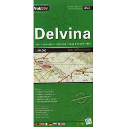 Vektor 353 Albánie Delvina 1:75 000 automapa