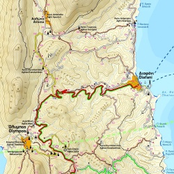 TERRAIN 345 Karpathos, Kasos 30 000 turisticka mapa 2