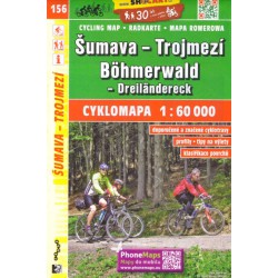SHOCart 156 Šumava, Trojmezí 1:60 000 cykloturistická mapa