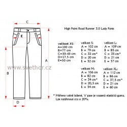 _High Point Road Runner 3.0 Lady Pants black damske nepromokave kalhoty BlocVent 2,5L