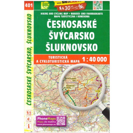 SHOCart 401 Českosaské Švýcarsko, Šluknovsko 1:40 000 turistická mapa